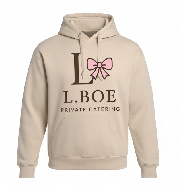 L.BOE Private Catering — same custom design in beige (showing color variations)